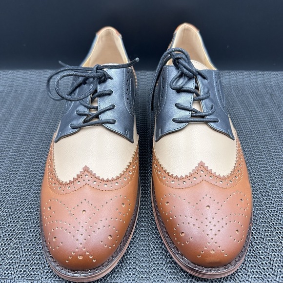 Giovanni Style Two-Toned Brown/Frey Wing-Tip Men\'s Size 8 main image 3